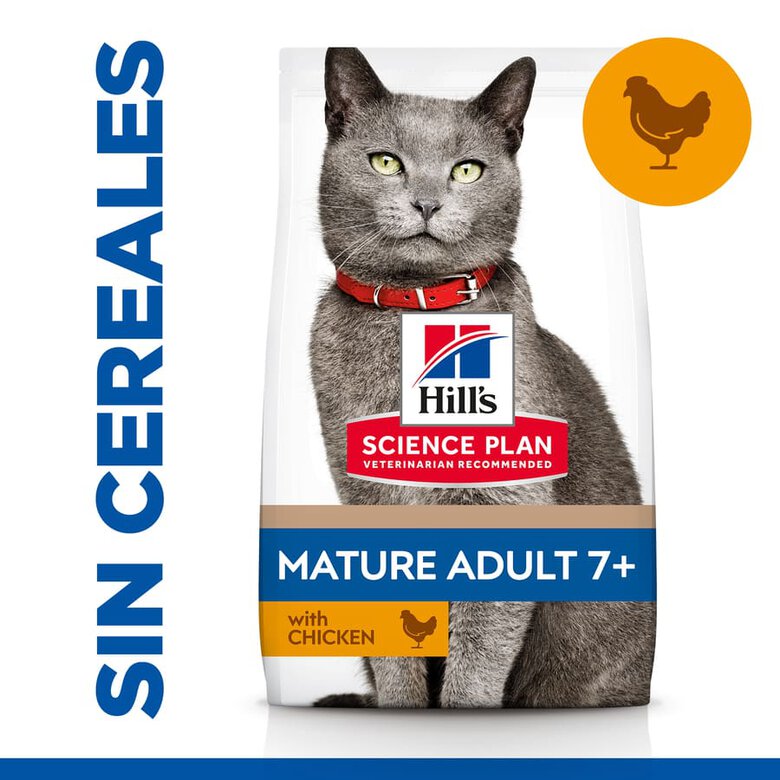 Hill’s Science Plan Mature Adult 7+ Pollo pienso para gatos, , large image number null